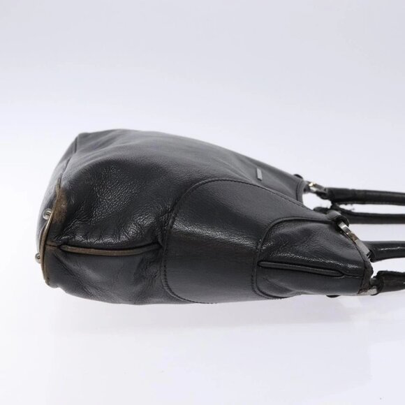 GUCCI Tote Bag Leather Black Silver 113015 Auth - Picture 3 of 16